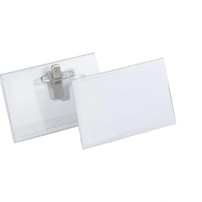 Abbildung von Durable Namensschild Kombiklemme (40 x 75 mm) Packung à 50 Stück, transparent, 815719