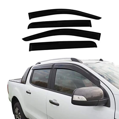 Abbildung von JHCHAN Windabweiser für Ford Ranger Doppelkabine T6 T7 T8 2012 2022 Wildtrak XL XLT Tremor Limited X Platinum 4 Stück