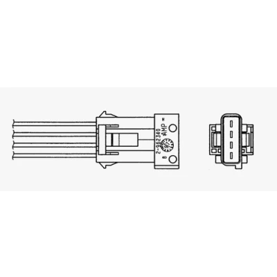 Abbildung von NGK 96324 Lambdasonde beheizt 4 VOLVO: XC90 I, S80 SAAB: 9 3 Limousine