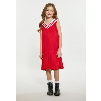 Abbildung von Dreimaster Freizeitkleid für Kinder, Größe: 146, Rot