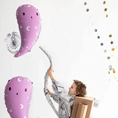 Abbildung von PartyDeco Geist geformter Filmballon für Halloween Helium Luft schreckliches Haus