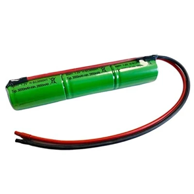 Abbildung von Akkupack für Notleuchten 3,6V 3000mAh NiMH Hochtemperatur Sub C Kabel 20cm Notlicht Sicherheitsbeleuchtung