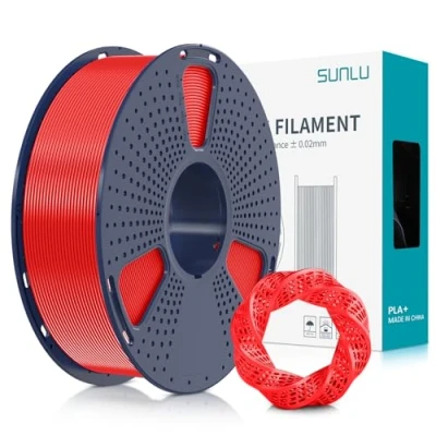 Abbildung von SUNLU PLA+ Filament 1.75mm, PLA Plus 3D Drucker Filament, Stärker belastbar, Neatly Wound, 1KG Druck Maßgenauigkeit +/ 0.02mm, Rot