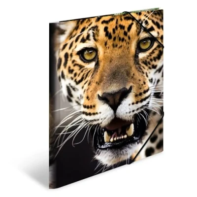Abbildung von HERMA Gummizugmappe A4 PP (Polypropylen) Leopard