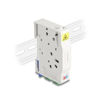 Abbildung von DeLOCK 85935 LWL Anschlussdose für Hutschiene mit Spleihalter und 2 x SC Simplex Kuppl