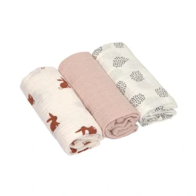 Abbildung von LÄSSIG Stoffwindeln Little Forest, Hase, Mulltuch Set M (Set, 3 St), PETA approved vegan