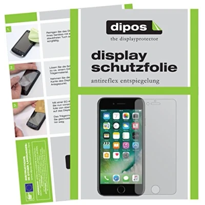 Abbildung von dipos I 6X Schutzfolie matt kompatibel mit Apple iPhone 8 Plus Folie Displayschutzfolie