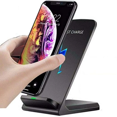 Abbildung von Wireless Charger Stand Qi Certified 10W/7.5W Charging for Apple iPhone 14 13 12 11 Pro Max/XS MAX/XR/X/8 Plus, Samsung Galaxy S22 S21 S20 S10 S9,Note 10+/S10+// S10E/S9+/S8