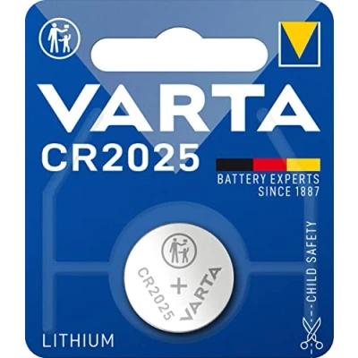 Abbildung von VARTA Batterien Knopfzelle CR2025, 1 Stück, Lithium Coin, 3V, kindersichere Verpackung, für elektronische Kleingeräte Autoschlüssel, Fernbedienungen, Waagen