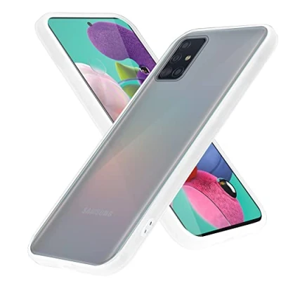 Abbildung von Cadorabo Hülle kompatibel mit Samsung Galaxy A51 4G M40s Schutzhülle TPU Silikon Case Hybrid Matt Design Slim Kratzfest Gummi Rundumschutz für in Transparent