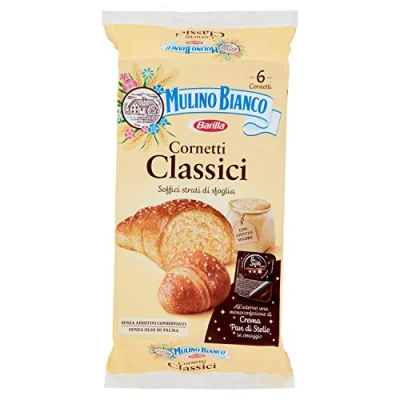 Abbildung von 18x Mulino Bianco Kuchen mit Cornetti Classici Croissant Briosche 40g kekse
