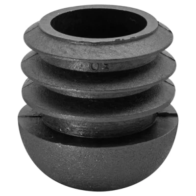 Abbildung von Wagner Möbelgleiter für Stahlrohr rund 4tlg. Durchmesser Ø 28/30 x 32 mm, Abrieb 15 Kunststoff schwarz Made in EU 15005599