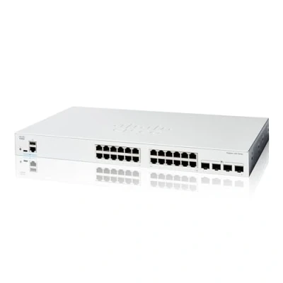 Abbildung von Cisco Catalyst 1200 24T 4X Smart Switch, 24 Port GE, 4 x 10 GE SFP, eingeschränkter Lebenszeitschutz (C1200 4x)