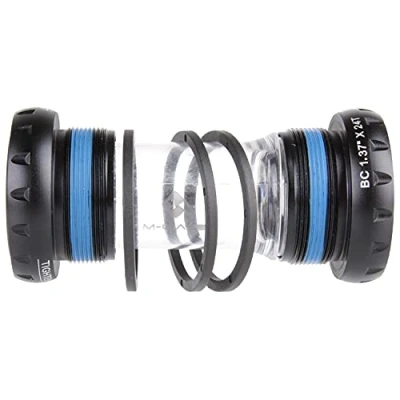 Abbildung von M Wave Unisex Adult Carousel BB BSA EX JPN Gewinde Innenlager, Schwarz/Blau, für 68 73 mm Tretlagergehäuse, 24 Achse