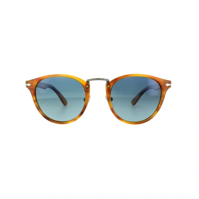 Abbildung von Persol Herren PO3108S 960/S3 Gläser SONNENBRILLEN Acetat Schildkröte Blau Pantos Polarisiert