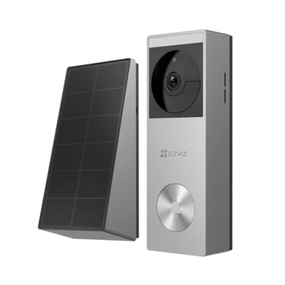 Abbildung von EZVIZ Kabellose Türklingel mit Solarpanel, Video 2K Kamera, Farbnachtsicht, Personenerkennung, 32GB eMMC Speicher, Alexa kompatibel, HP3 Pro