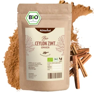 Abbildung von Bio Ceylon Zimt gemahlen (500g) mit wenig Cumarin in premium Qualität 100% ECHTES Pulver
