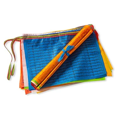 Abbildung von PHENO Flags Flagge Tibetische Gebetsfahne Tibet Prayer Himalaya (mit bunt gewebtem Seil), 20 Fahnen