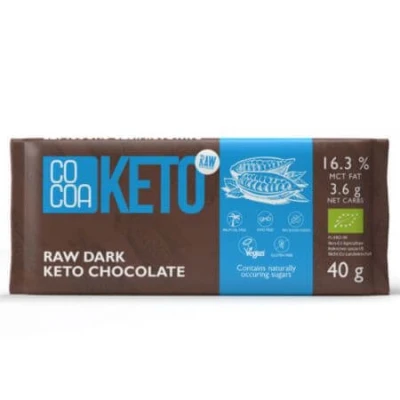 Abbildung von CO COA Zuckerfreie Süssigkeiten mit MCT Öl C:8 C:10 aus Kokosnuss Schokolade ohne Zuckerzusatz, Vegan, Bio, Palmöl, Dunkle Schokolade, Gesüßt Erythrit, Geeignet für KETO Diäten