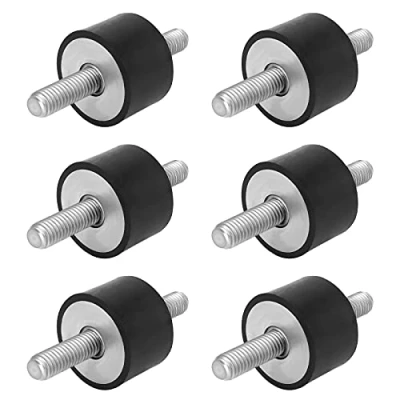 Abbildung von Boisbresil 6 Stück M8 Gummipuffer Anti Vibration Stoßdämpfer Gummilager mit Schrauben Silentblock Schwingungsdämpfer Gummi Isolator Halterungen für Benzinmotoren Wasserpumpen Bootsspulen