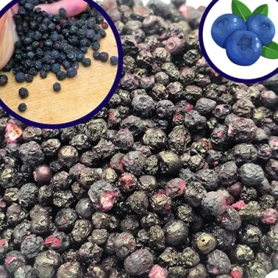 Abbildung von BULK &amp; Tasty. Gefriergetrocknete Heidelbeeren 600g Ganze Trockenfrüchte Dried Wild Blueberry 100% Pur Früchte Snack Wilde Beeren Getrocknete
