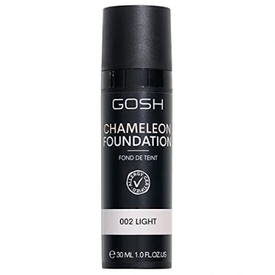 Abbildung von GOSH Chameleon Foundation 30ml, vegan I flüssiges, feuchtigkeitsspendendes Make up für einen natürlichen Makeup Look Augenringe &amp; Unreinheiten abdecken auch Allergiker geeignet 002 Light