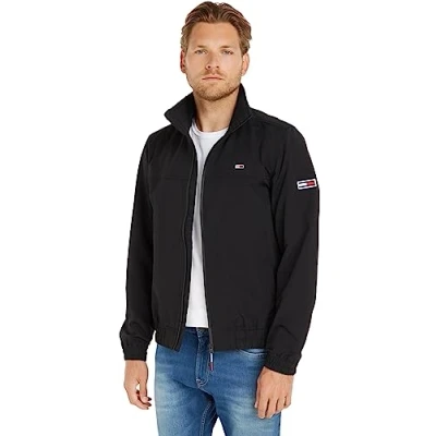 Abbildung von Tommy Jeans Essential Casual Übergangsjacke, Herren, Größe: 44, Black