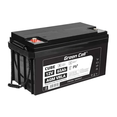 Abbildung von Green Cell® AGM 12V 65Ah Akku Vlies Batterie VRLA Blei Bleiakku Ersatzakku Akkubatterie Versorgungsbatterie Zyklenfest Wartungsfrei Solar Wohnwagen Bootsantrieb Imbisswagen Bassboot