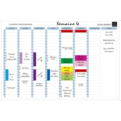 Abbildung von Exacompta 58150E Wochenplanungs Set, magnetisch, mit Zubehör, 90 x 59 cm