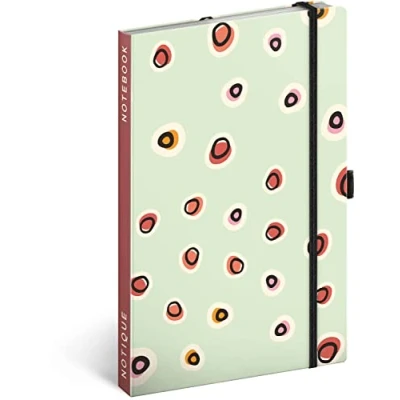 Abbildung von NOTIQUE Notizbuch Liniert mit Gummiband 13x21cm ca. A5, Hardcover Notebook, Notizblock, Notizheft, Journal, Tagebuch für Erwachsene, Damen (Punkte)