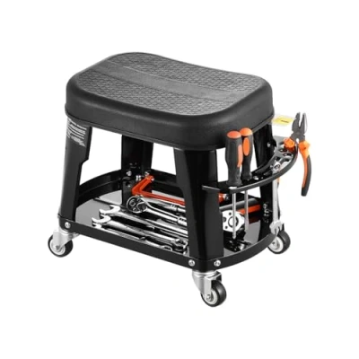 Abbildung von VEVOR Mechanikerhocker Rollbare Werkstattsitz 136kg mit Werkzeugablage Drehbar