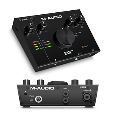 Abbildung von M Audio AIR 192 4 2 in out USB Interface mit MPC Beats und Ableton Live Recording Software Studio Effekten virtuellen Instrumenten