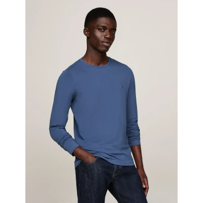 Abbildung von Tommy Hilfiger SLIM FIT LONG Sleeve TEE Langarmshirt, Herren, Größe: XL, Aegean sea