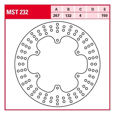 Abbildung von Bremsscheibe TRW MST232, 1 Stück