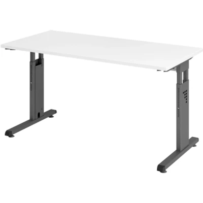Abbildung von HAMMERBACHER Schreibtisch VOS614/W/G weiß