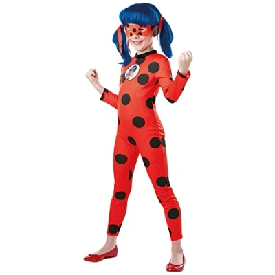 Abbildung von Rubie&#039;s Offizielles Miraculous Ladybug Deluxe Kinderkostüm und Augenmaske, Superheld, Kindergröße 910 Jahre Halloween