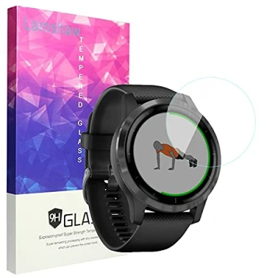 Abbildung von LvBu Displayschutzfolie Kompatibel für Garmin Vivoactive 4, 9H Härte Panzerglas Schutzfolie 4 Smartwatch (3 pack)