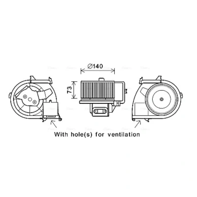 Abbildung von PRASCO RT8594 Elektromotor, Innenraumgebläse 12