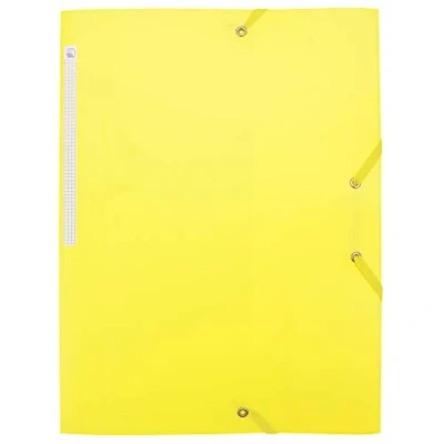 Abbildung von Waytex Elastikmappe, 3 Klappen, Polypropylen, 4,5/10, weich und blickdicht, A4, Gelb