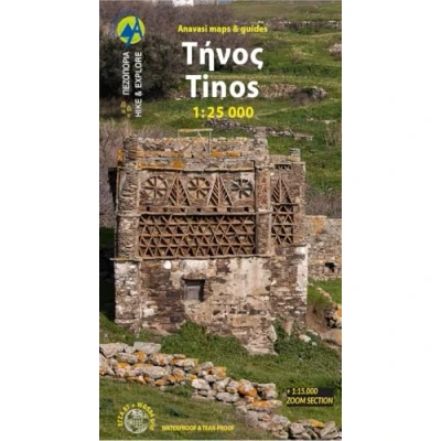 Abbildung von Tinos 1 : 27 000: Topografische Wanderkarte 10.20. Griechische Inseln Ägäis Kykladen