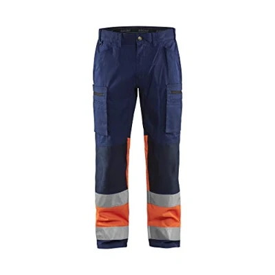 Abbildung von Blaklader 155118118953C64 Arbeitshose mit Stretch, Marineblau/Orange, Größe C64
