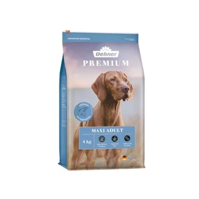 Abbildung von Dehner Premium Hundefutter Maxi Adult, Trockenfutter getreidefrei, für ausgewachsene Hunde großer Rassen, Fisch / Lamm Kartoffel, 4 kg