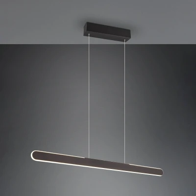 Abbildung von Trio Leuchten Pendelleuchte Helios 343310131, Metall Schwarz matt, inkl. 28 Watt LED, Touch Dimmer, Lichtfarbe einstellbar