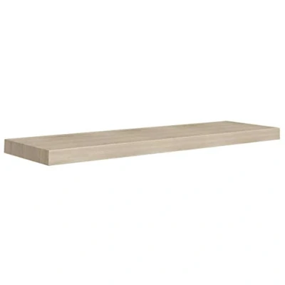 Abbildung von vidaXL Wandregal Schwebend Hängeregal Wandboard Bücherregal Regalbrett Schweberegal CD DVD Regal Dekoregal Eichefarben 90x23,5x3,8cm MDF