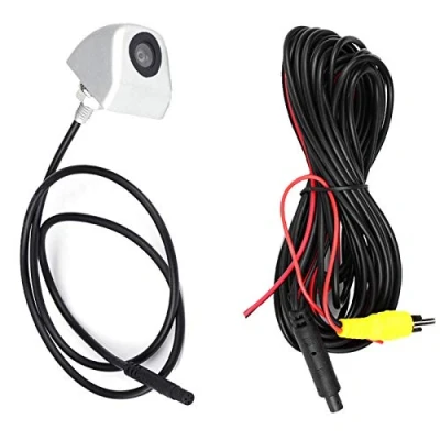 Abbildung von Hlyjoon Auto Rückfahrkamera 170 Weitwinkel Hochauflösend Nachtsicht Einparkkamera 12V IP68 Wasserdicht Rückansicht Kamera Unterstützt NTSC und PAL Videosystem(Silber)