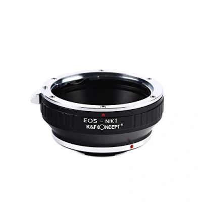 Abbildung von K&amp;F Concept EOS Nikon 1 Objektiv Mount Adapter Ring Adapterringe für Canon auf Serie Kamera V 1, EF, EF S
