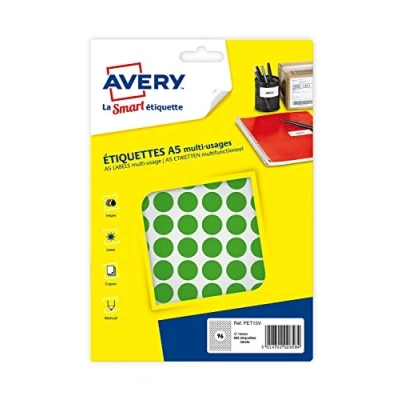 Abbildung von Avery 2940 Tabletten 15 mm grün