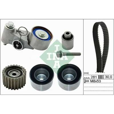 Abbildung von INA 530 0563 10 Zahnriemensatz 281 SUBARU: Forester II, Impreza II Limousine, Legacy 4 Kombi