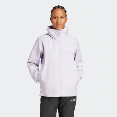 Abbildung von Adidas Terrex Multi Essentials RAIN Outdoorjacke, Damen, Größe: Medium, Silver dawn