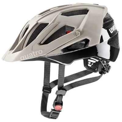 Abbildung von uvex Quatro cc sicherer MTB Helm für Damen und Herren individuelle Größenanpassung Verstellbarer Schirm Oak Brown Black matt 52 57 cm